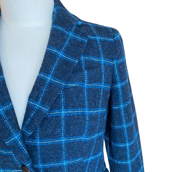 Talbots Wool Plaid Duck Blazer Preppy Riding Academia Countryside Old Money-4 - Picture 8 of 16